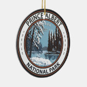 Prince Albert National Park Canada Winter Abzeiche Keramik Ornament (Rechts)