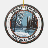 Prince Albert National Park Canada Winter Abzeiche Keramik Ornament (Hinten)