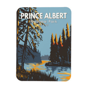 Prince Albert Nationalpark Kanada Reise Vintage Magnet