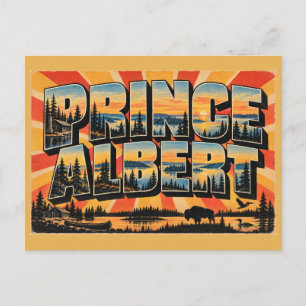 Prince Albert NP SK borealer Wald-Seen-Kunst Postkarte