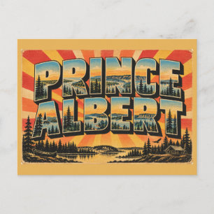Prince Albert SK Flusstal Borealwald Kunst Postkarte