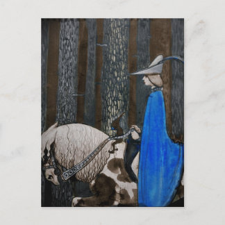 Prince and Tomte (Gnome) in the Forest Postkarte