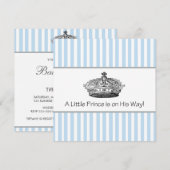 Prince Baby Boy Dusche Einladung (Vorne/Hinten)