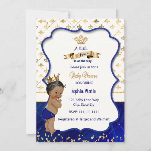 Prince Baby Dusche Einladung, Little Prince Einladung (Vorderseite)