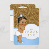 Prince Baby Dusche Vielen Dank Karten (Vorne/Hinten)