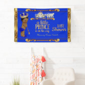 Prince Baby Duwer Blue Gold Carriage Ethnic Banner (Insitu)