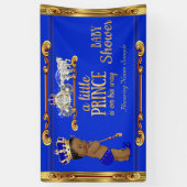 Prince Baby Duwer Blue Gold Carriage Ethnic Banner (Vertikal)