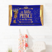 Prince Baby Duwer Blue Gold Drapes Ethnic Banner (Insitu)