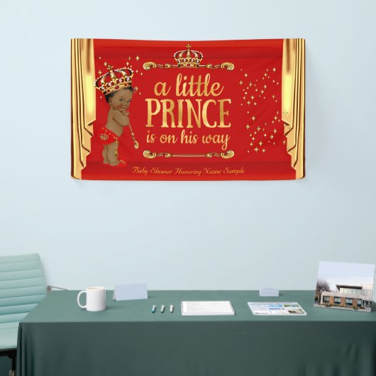 Prince Baby Duwer Red Gold Drapes Ethnic Banner (Messeveranstaltung)