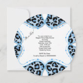 Prince Baby Shower Boy Blue Leopard Einladung (Rückseite)