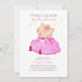 Prince Baby Shower Cats Kitten Girls Pink Niedlich Einladung (Vorderseite)