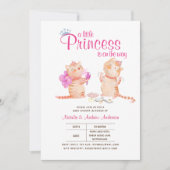 Prince Baby Shower Cats Kitten Girls Pink Niedlich Einladung (Vorderseite)