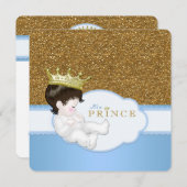 Prince Baby Shower Einladung (Vorne/Hinten)