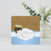 Prince Baby Shower Einladung (Stehend Vorderseite)