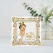 Prince Baby Shower Einladung (Stehend Vorderseite)