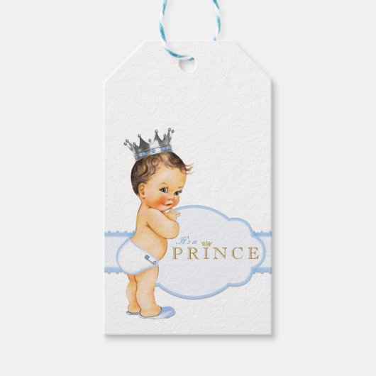 Prince Baby Shower Geschenkanhänger (Vorderseite)