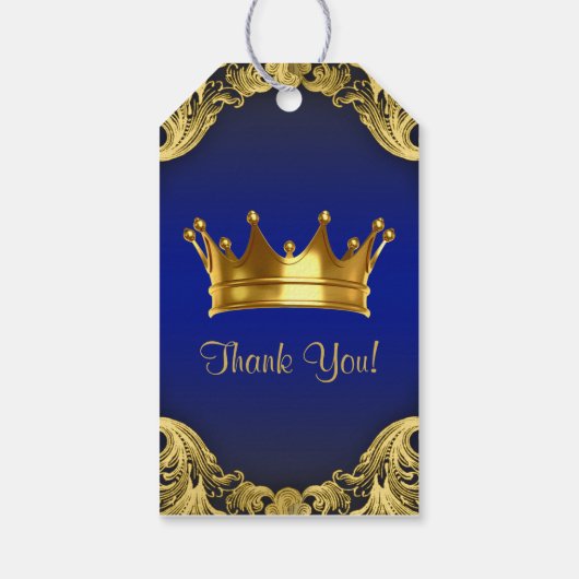 Prince Baby Shower Geschenkanhänger (Rückseite)