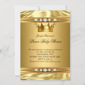 Prince Baby Shower Gold Foil Ethnic Baby Boy Einladung (Rückseite)
