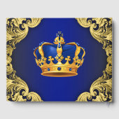 Prince Baby Shower Guest Book Gästebuch (Rückseite)