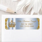 Prince Baby Shower Rücksendeadressen-Aufkleber (Insitu)