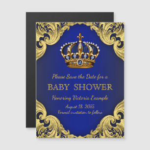Prince Baby Shower Save the Date Postkartenmagnete Magneteinladung