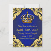 Prince Baby Shower Save the Date Postkartenmagnete Magneteinladung (Vorderseite)