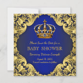Prince Baby Shower Save the Date Postkartenmagnete Magneteinladung (Vorderseite)