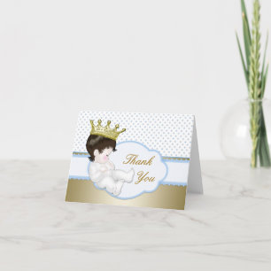 Prince Baby Shower Vielen Dank Dankeskarte