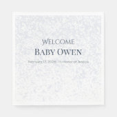 Prince Baby Shower Welcome Sign Boy Royal Theme Serviette (Vorderseite)