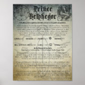 Prince Belphegor Goetia Demon Poster (Vorne)
