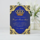 Prince Birthday Party Danke Ihnen Cards Royal Crow (Stehend Vorderseite)