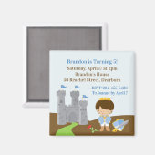 Prince Birthday Party Einladung Magnet (Vorderseite/Rückseite)