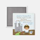 Prince Birthday Party Einladung Magnet (Vorderseite/Rückseite)