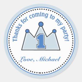 Prince Birthday Party Gefallen Stickers