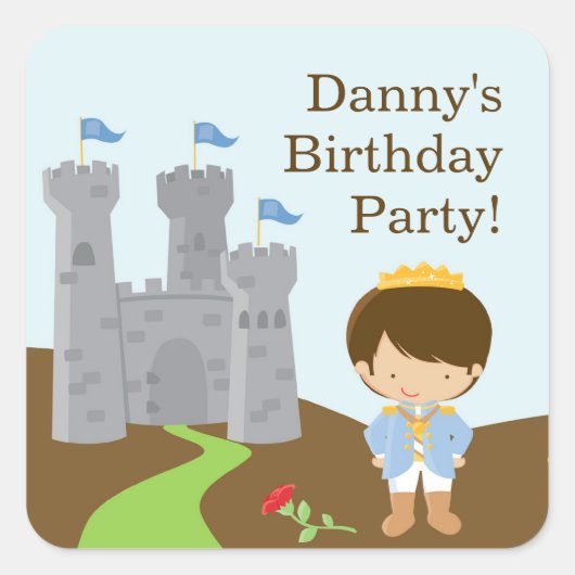 Prince Birthday Party Sticker (Vorderseite)