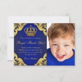 Prince Birthday Party Vielen Dank Karten (Vorderseite)