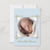 Prince Blue Gold Crown Boy Danke für die Kinderdus (Rückseite)