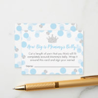 Prince Blue & Silver Baby Duschdusche Windeln Raff