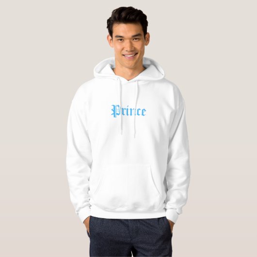Prince Blue Text Hoodie (Vorne ganz)