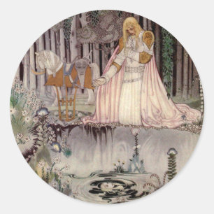 Prince Charmand Face im Pool Runder Aufkleber