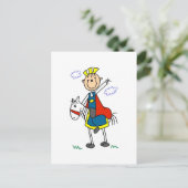 Prince Charming auf Pferdeschirmen und Geschenke Postkarte (Stehend Vorderseite)
