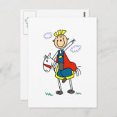 Prince Charming auf Pferdeschirmen und Geschenke Postkarte (Vorne/Hinten)