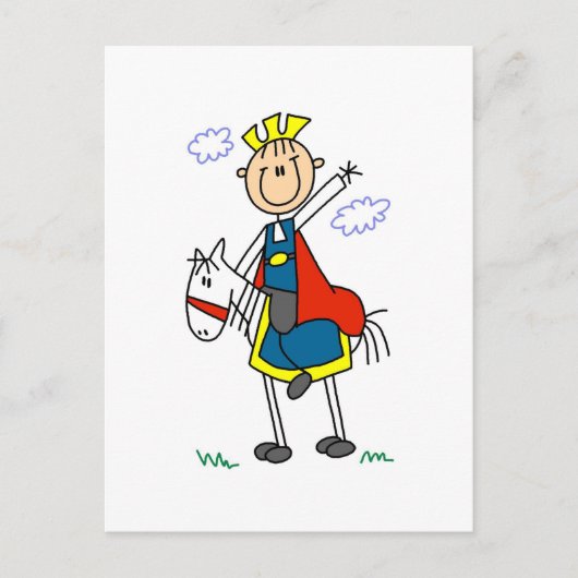 Prince Charming auf Pferdeschirmen und Geschenke Postkarte (Vorderseite)