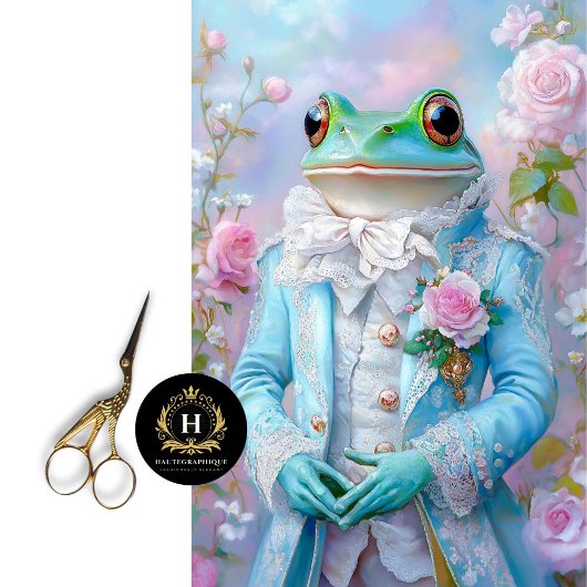 Prince Charming Frog Romantic Wedding Decoupage Seidenpapier