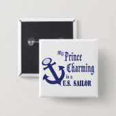 Prince Charming ist ein Seemann Button (Vorne & Hinten)