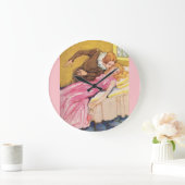 Prince Charming küsst Schlaf Schönheit Große Wanduhr (Zuhause)