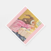 Prince Charming küsst Schlaf Schönheit Serviette (Ecke)