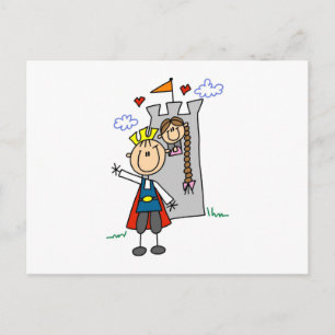 Prince Charming rettet Prinzessin Postkarte
