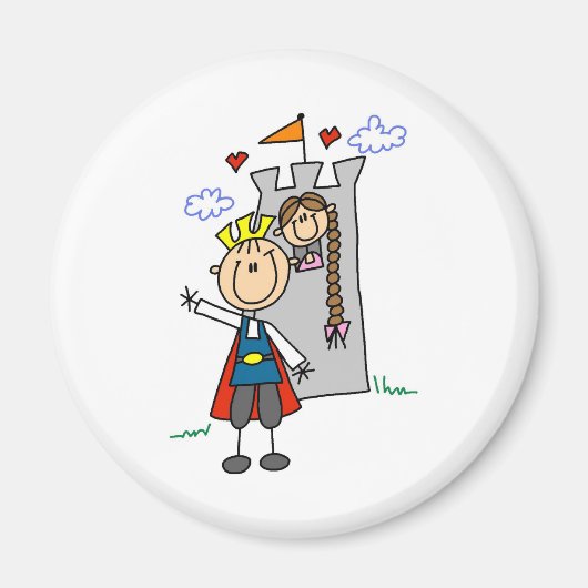 Prince Charming rettet Rapunzel Magnet (Vorne)