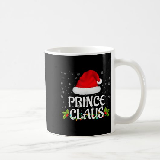 Prince Claus Christmas Lights Santa Pajama Family Kaffeetasse (Rechts)
